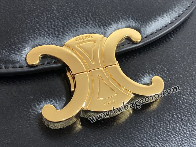 Celine專櫃2023新款凱旋門馬鞍包 賽琳TEEN BESACE TRIOMPHE亮澤牛皮革手袋 sldj2288